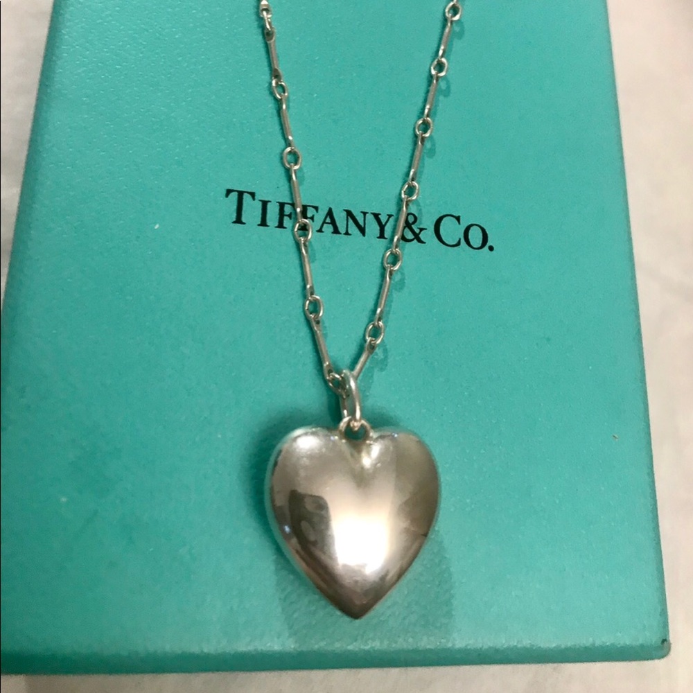 Tiffany&Company puffed heart chain necklace